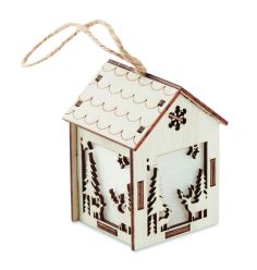 Adorno Navideño en Forma de Casa con Luz Interior Personalizado 7CX146