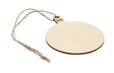 Colgante Navideño Redondo de Madera con Cordón de Yute Personalizado 7