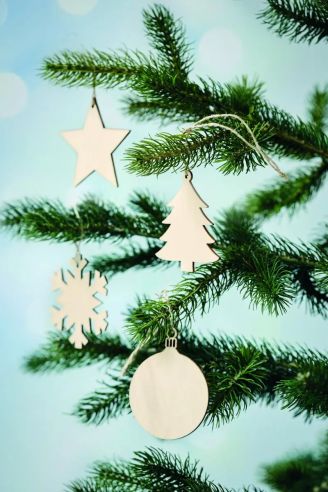 Colgante Navideño Redondo de Madera con Cordón de Yute Personalizado 7