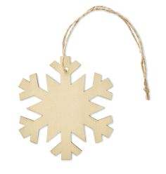 Colgante Navideño en Forma de Copo de Nieve de Madera Personalizado 7C