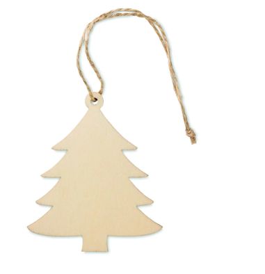 Colgante Navideño en Forma de Árbol de Madera Personalizado 7CX1475