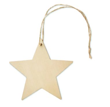 Colgante Navideño en Forma de Estrella de MDF Personalizado 7CX1476