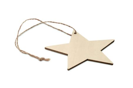 Colgante Navideño en Forma de Estrella de MDF Personalizado 7CX1476