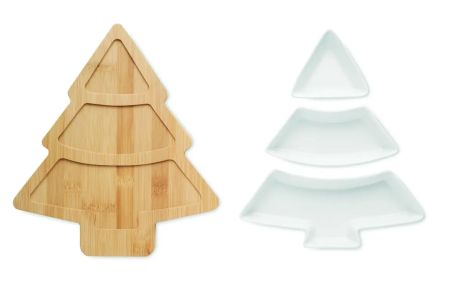 Bandeja de Bambú con Forma de Árbol Personalizada