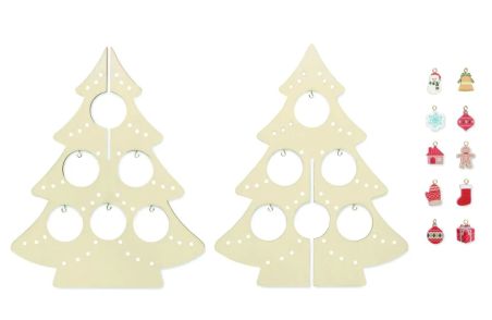 Decoración de Madera con 10 Adornos Personalizada