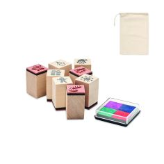 Set de 8 Sellos Navideños de Madera Personalizado