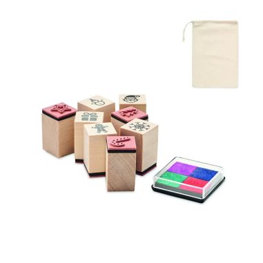 Set de 8 Sellos Navideños de Madera Personalizado