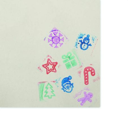 Set de 8 Sellos Navideños de Madera Personalizado