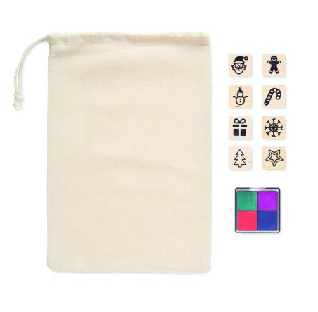 Set de 8 Sellos Navideños de Madera Personalizado