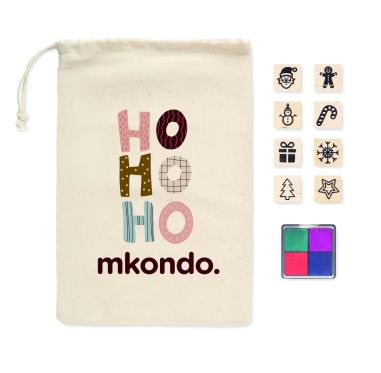 Set de 8 Sellos Navideños de Madera Personalizado