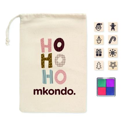 Set de 8 Sellos Navideños de Madera Personalizado