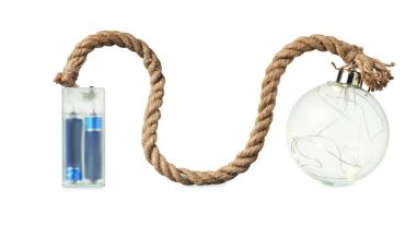 Adorno de Cristal con 8 Luces LED Personalizado