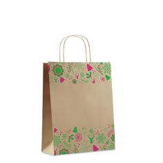 Bolsa de Papel de Regalo Navideña Mediana Personalizada