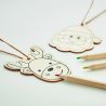 Set de 3 Adornos de Madera para Decorar con Lápices de Colores Personalizado 7CX1535 - Imagen 5