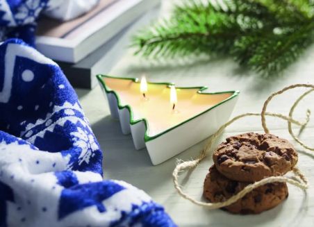 Vela de Cera Vegetal con Soporte de Porcelana Personalizada