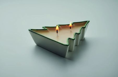 Vela de Cera Vegetal con Soporte de Porcelana Personalizada