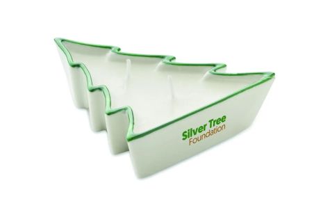 Vela de Cera Vegetal con Soporte de Porcelana Personalizada