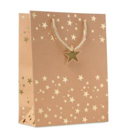 Bolsa de Papel Kraft con Estampado Navideño Personalizada