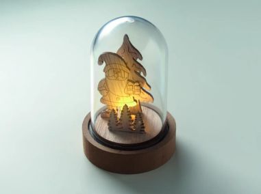 Adorno Navideño con Luz LED Personalizado