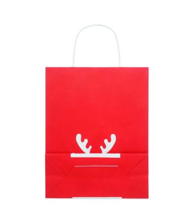 Bolsa de Papel de Regalo Navideña Pequeña Personalizada