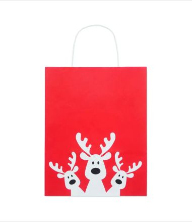 Bolsa de Papel de Regalo Navideña Pequeña Personalizada