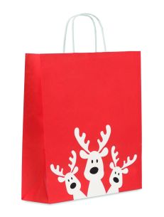 Bolsa de Regalo de Papel Navideña Talla Grande Personalizada