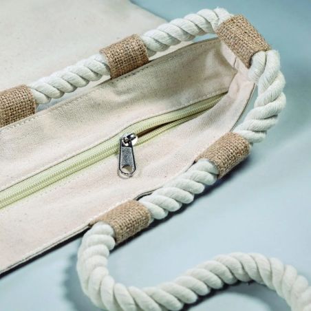 Bolsa de Playa de Lona y Yute Personalizada | Goodie