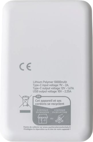 Power Bank de ABS Reciclado con USB-C Personalizado