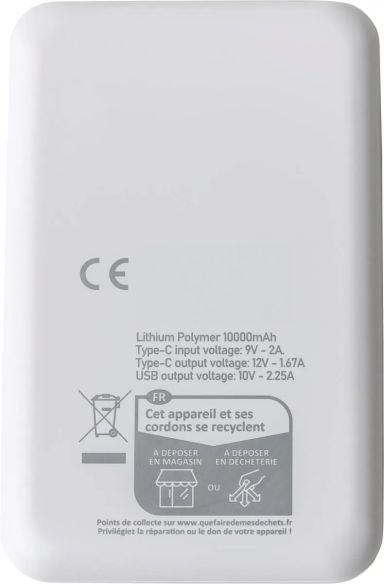 Power Bank de ABS Reciclado con USB-C Personalizado