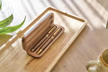 Set de Escritura de Madera de Nogal Personalizado | Goodie