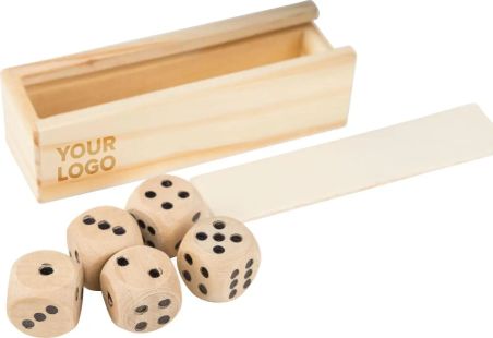 Juego de Dados de Madera de Haya Personalizado | Goodie