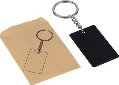 Llavero Rectangular de Acero Inox. Reciclado Personaliza | Goodie