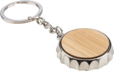 Llavero y Abridor de Aleación de Zinc con Bambú Personal | Goodie