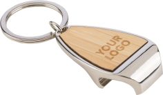 Llavero y Abrebotellas de Aleación de Zinc con Bambú Per | Goodie