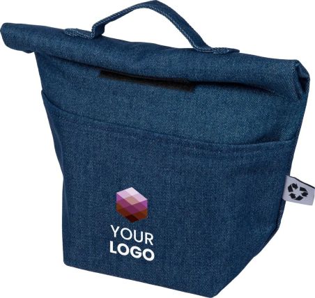 Bolsa nevera enrollable de denim reciclado Personalizado