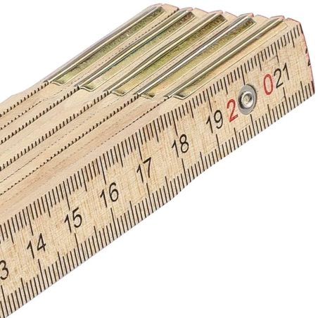 Regla plegable de madera de abedul Personalizado