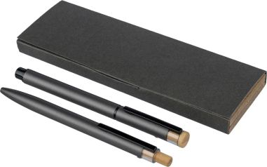 Set de escritura de aluminio reciclado lacado Personalizado
