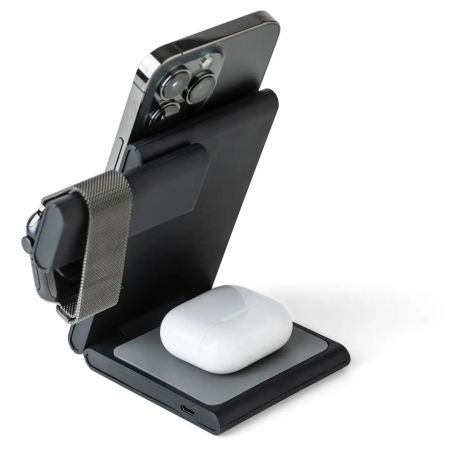 Cargador inalámbrico 3 en 1 de ABS reciclado Personalizado