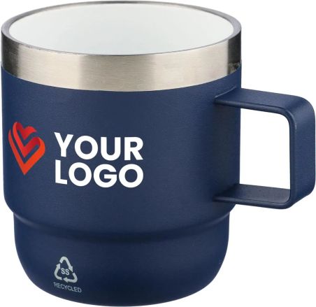 Taza termo de acero inox. reciclado y cerámica Personalizado