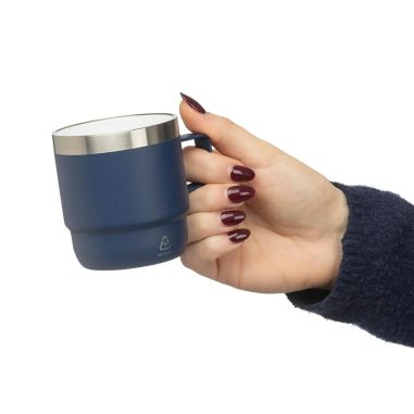 Taza termo de acero inox. reciclado y cerámica Personalizado