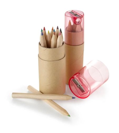Set de lápices de colores Libbie | Cartón reciclado | 6 unidades Personalizado