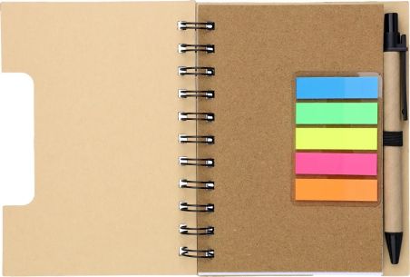 Libreta símil bambú con memos Personalizada | Goodie