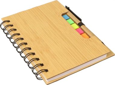 Libreta símil bambú con memos Personalizada | Goodie