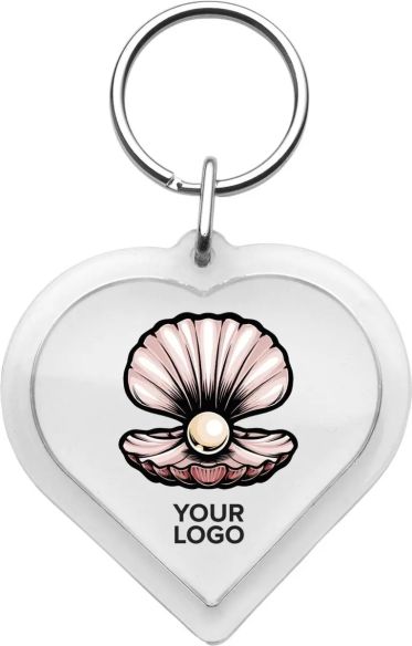 Llavero de plástico Personalizado (corazón) | Goodie