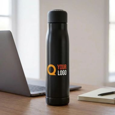 Botella Termo de Acero Inoxidable Reciclado 500ml con Cordón Personalizada | Goodie