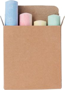 Caja con 4 tizas grandes personalizada | Goodie