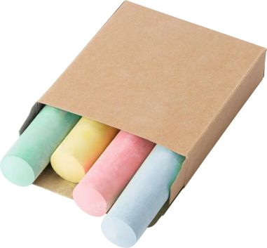 Caja con 4 tizas grandes personalizada | Goodie