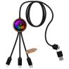 SCX.design C37 Cable de Carga de 40 W 5 en 1 con Estuche Redondo de Madera Personalizado 62PX071 - Imagen 4