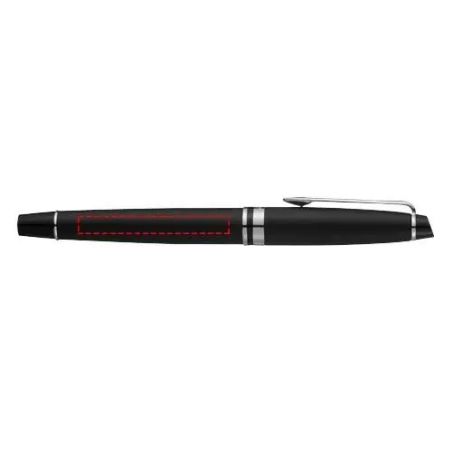 Waterman rollerball Expert personalizado en tinta negra, vista de perfil completa