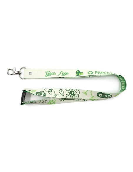 Lanyard de papel con cierre de seguridad